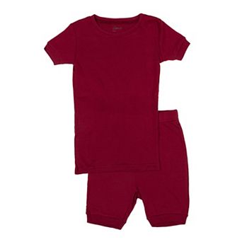 Leveret Toddler Two Piece Cotton Short Pajamas Neutral Solid Color