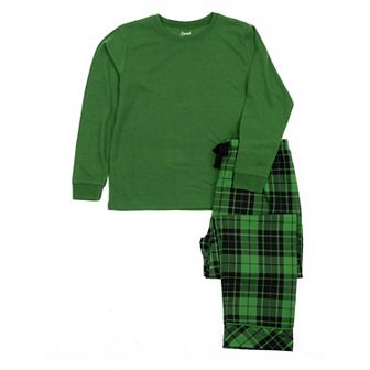 Leveret Little Kids Pajamas Poly Top And Flannel Feel Pants Plaid