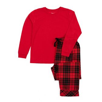 Leveret Little Kids Pajamas Poly Top And Flannel Feel Pants Plaid
