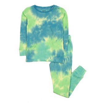 Leveret Big Kids Two Piece Cotton Pajamas Tie Dye Boys