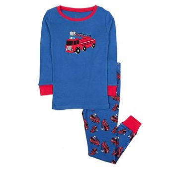Leveret Little Kids Two Piece Cotton Pajamas Fire Truck
