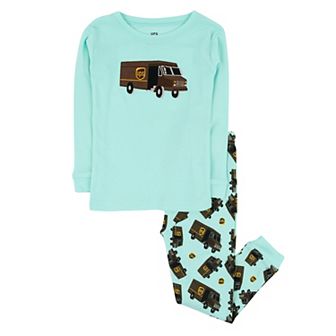 Leveret Little Kids Two Piece Cotton Pajamas Ups Aqua