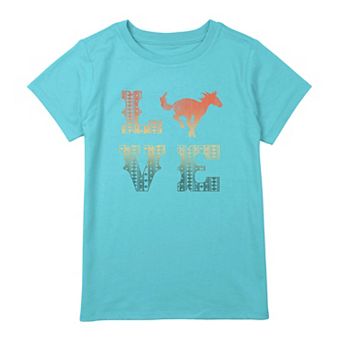 Girls 7-16 Love Horses Graphic Tee