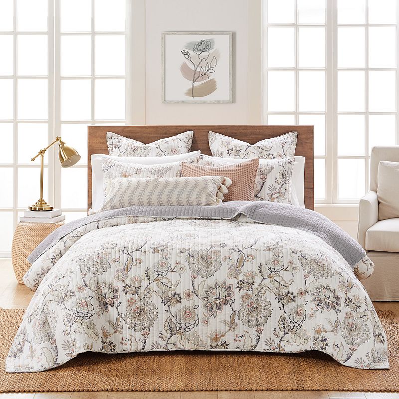 Levtex Home Ophelia Blush Quilt Set with Shams, Pink, Full/Queen