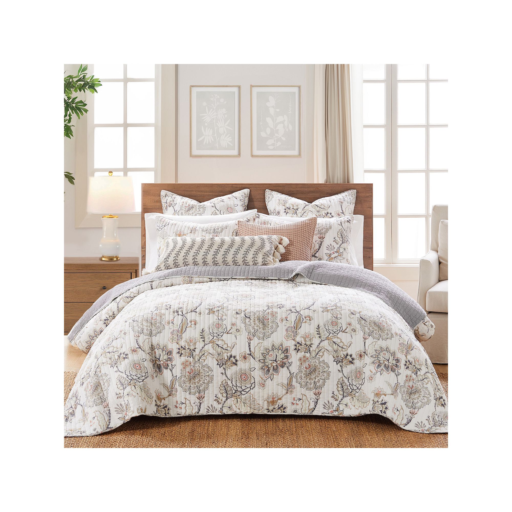 Levtex Home Ophelia Blush Quilt Set with Shams, Pink