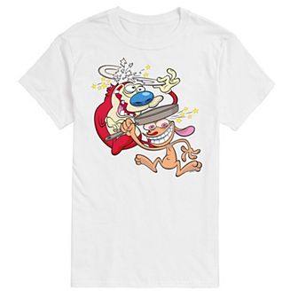 Big & Tall Ren & Stimpy Head Smash Graphic Tee