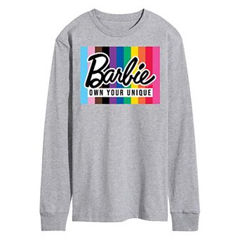 Men's Barbie Own Your Unique Long Sleeve Graphic Tee