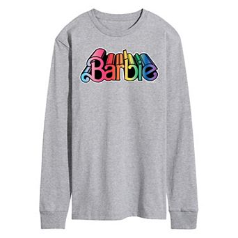 Men's Barbie Pride Logo Long Sleeve Graphic Tee