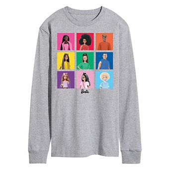 Men's Barbie Pride Squares Long Sleeve Graphic Tee