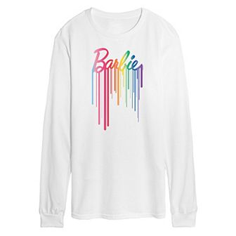 Men's Barbie Logo Long Sleeve Graphic Tee