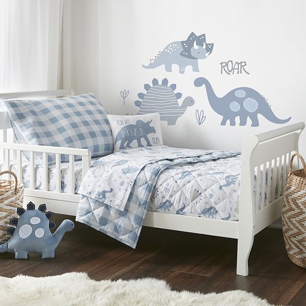 Levtex Home Dino 5 piece Toddler Quilt Sheet Set with Decorative