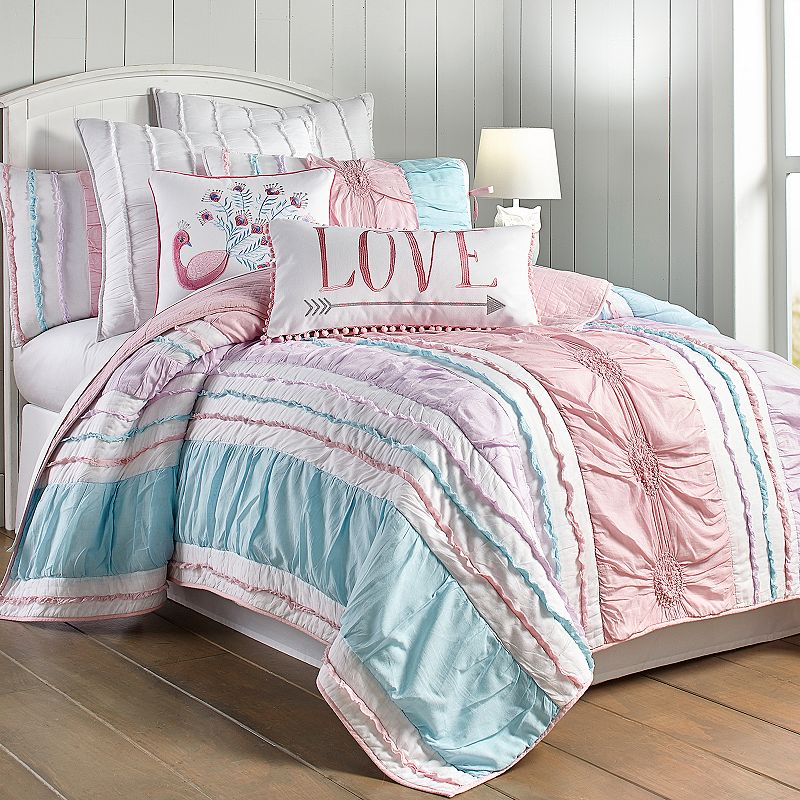 Levtex Home Bobbi Toddler Quilt Set with Sham, Pink