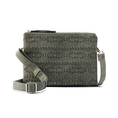 Violet Ray Bohemian Triple Entry Crossbody Bag