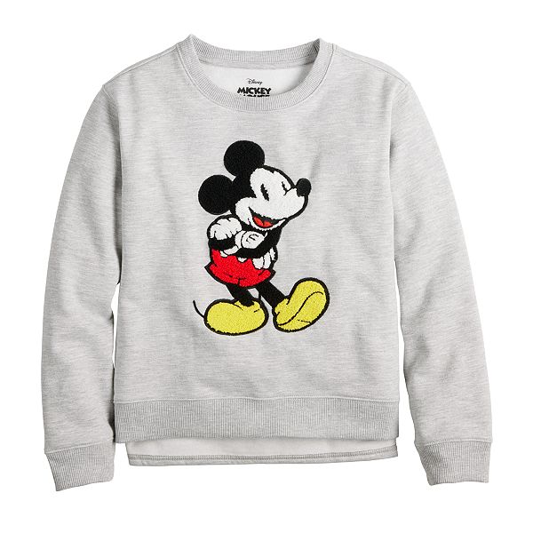 Disney's Mickey Mouse Girls 7-16 Hi-Lo Chenille Graphic Sweatshirt