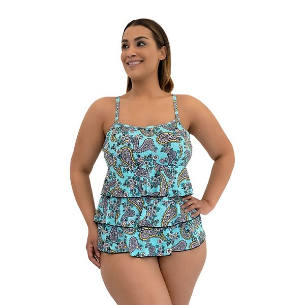 Kohls plus size swim on sale tops