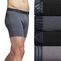 adidas Men's Performance Stretch Cotton Boxer Brief Underwear (3-Pack)  Designed for Active Comfort and All Day wear, Black/Onix Grey, Small at   Men's Clothing store