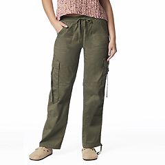 Arizona Womens High Rise Straight Cargo Pant-Juniors