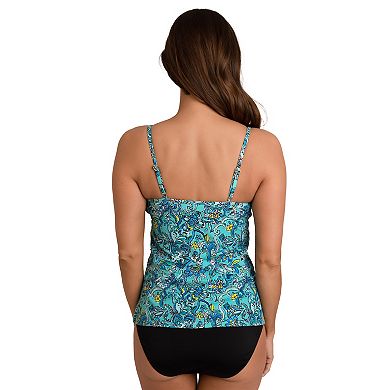 Women's A Shore Fit Agusta Tummy Solutions 3-Tier Swim Top