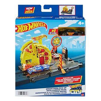 Mattel Hot Wheels Pizza Shop City Track Set With 1 Hot Wheels Car