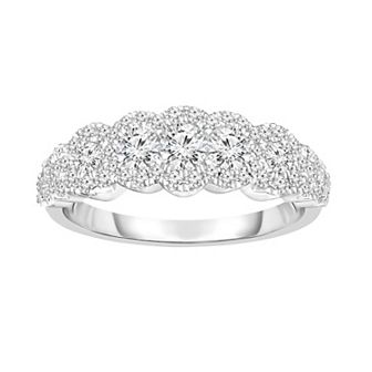 14k White Gold 3/4 Carat T.W. Diamond Band Ring