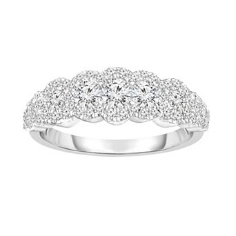 Diamaison 14k White Gold 3/4 Carat T.W. Diamond Band Ring