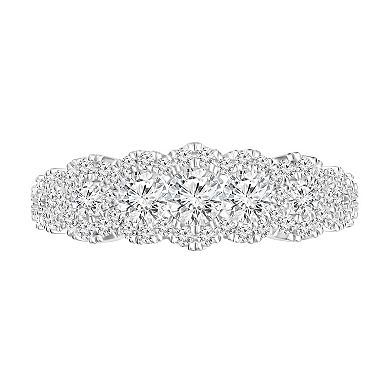 Diamaison 14k White Gold 3/4 Carat T.W. Diamond Band Ring