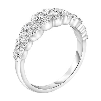 Diamaison 14k White Gold 3/4 Carat T.W. Diamond Band Ring