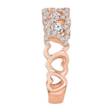 Diamaison 14k Rose Gold 3/4 Carat T.W. Diamond Band Ring