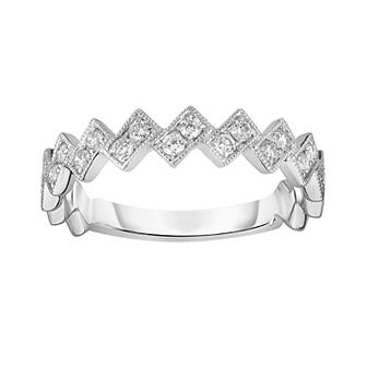 10k White Gold 1/4 Carat T.W. Diamond Band Ring