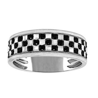 Diamaison Men's 14k White Gold 1/4 Carat T.W. Diamond Ring