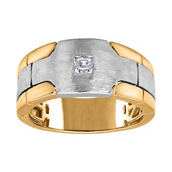 Men's Two-Tone 14k Gold 1/5 Carat T.W. Diamond Ring