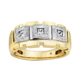 Men's Two-Tone 10k Gold 1/3 Carat T.W. Diamond Ring