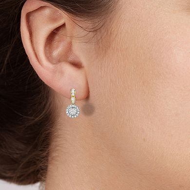 Diamaison Two Tone 14k Gold 5/8 Carat T.W. Diamond Earrings