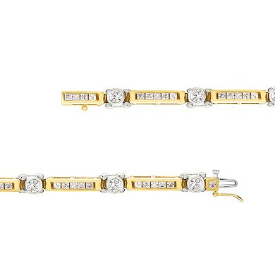 Diamaison Two Tone 14k Gold 3 Carat T.W. Diamond Bracelet