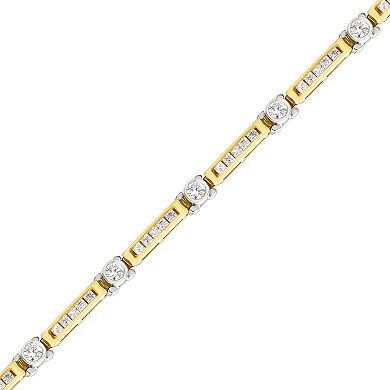 Diamaison Two Tone 14k Gold 3 Carat T.W. Diamond Bracelet