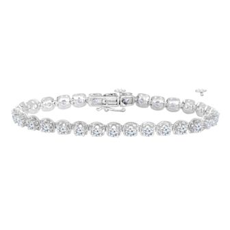 14k White Gold 2 Carat T.W. Diamond Bracelet