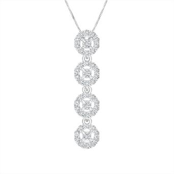 Diamaison 1/3 Carat T.W. Diamond 10k White Gold Pendant Necklace