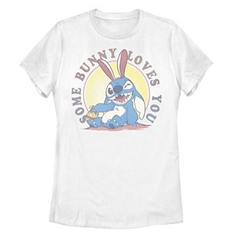 Disney's Lilo & Stitch Juniors' Easter Some Bunny Loves You Graphic Tee