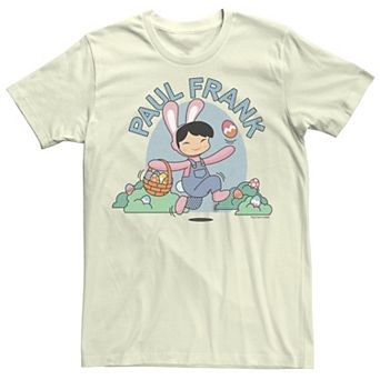 Juniors' Paul Frank Easter Bunny Hunting Eggs Boyfriend Tee