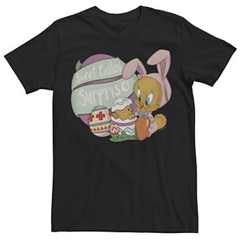 Juniors' Looney Tunes Tweety Sweet Easter Surprise Boyfriend Tee