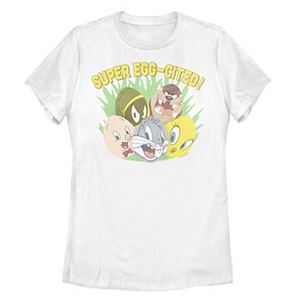 Juniors' Looney Tunes Egg Shape Characters Graphic Tee