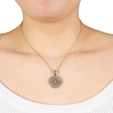 Athra NJ Inc Sterling Silver Inspirational Tree Pendant Necklace