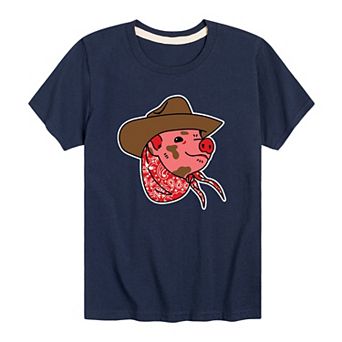 Boys 8-20 Cowboy Pig Graphic Tee