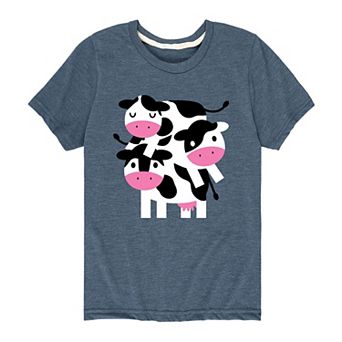 Boys 8-20 Stacked Cows Graphic Tee
