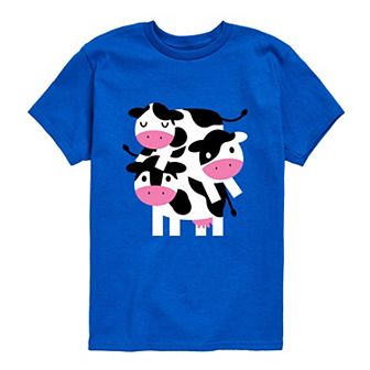 Boys 8-20 Stacked Cows Graphic Tee