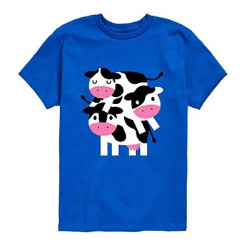 Boys 8-20 Stacked Cows Graphic Tee
