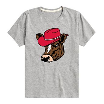Boys 8-20 Cowboy Hat Cow Graphic Tee