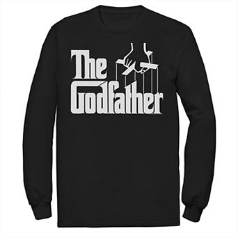 Big & Tall The Godfather Original White Title Logo Long Sleeve Tee