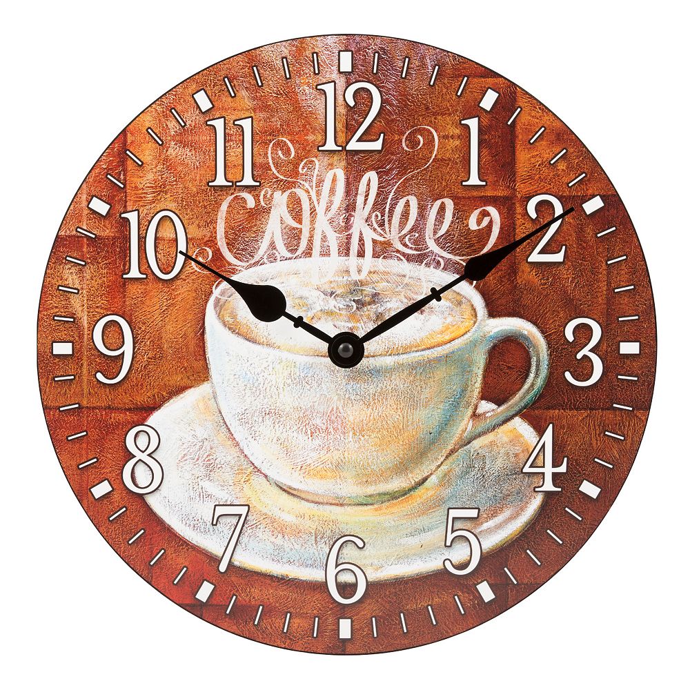 La Crosse Technology 12-in. Round Coffee Décor Analog Quartz Wall