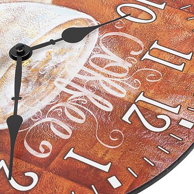 La Crosse Technology 12-in. Round Coffee Décor Analog Quartz Wall